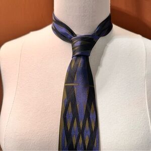 Christian Lacroix Men's Tie Vintage Silk Classic Geometric Multicolor